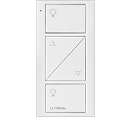 Lutron - Wireless Two Button Control with Raise / Lower White